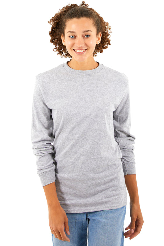 Value CVC Long Sleeve Tee-Blank Shirt-Brisco Brands