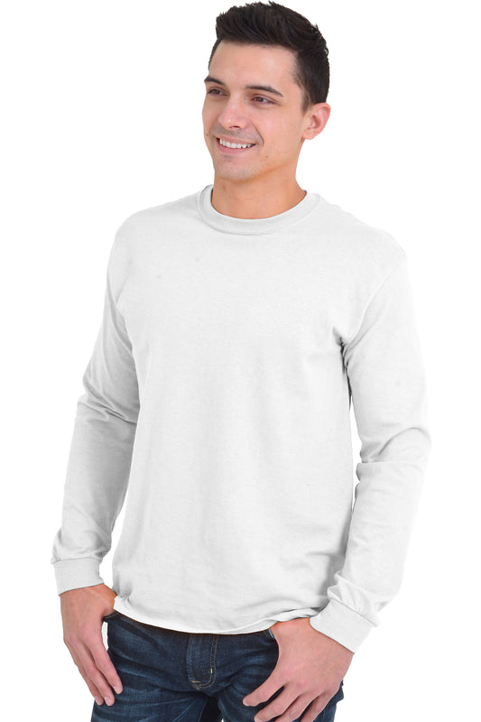 Value CVC Long Sleeve Tee-Blank Shirt-Brisco Brands