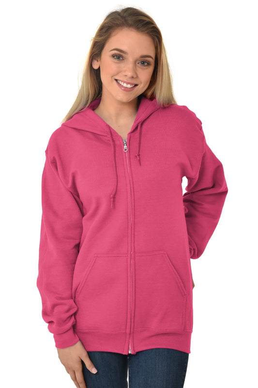 Promotional Fleece Zipper Hooded Sweatshirt-Blank Shirt-Brisco Brands