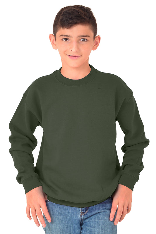 Promotional Fleece Youth Crewneck Sweatshirt-Blank Shirt-Brisco Brands